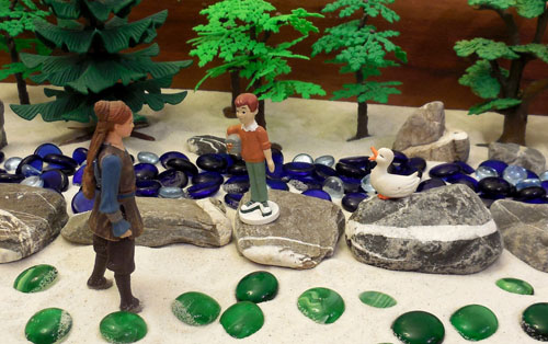 sandplay - river and people image